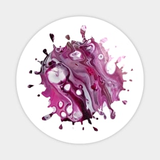 Pink/Purple Acrylic Pour Painting Magnet